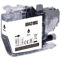 Brother LC431XLBK Ink Cartridge Black 500 Pages - Compatible