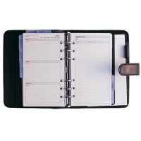 Debden Personal Dayplanner with Snap Closure Black, 172mm x 96mm 6-Ring