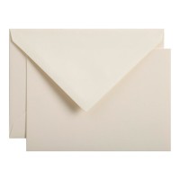 G Lalo Velin pur Coton Correspondence Card Set Creme