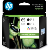 HP #65 Black & Colour 3x Pack Combo Pack - Genuine
