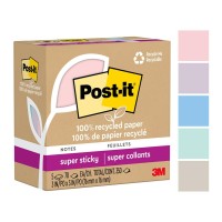 Pack of 5  Post-it 100 Rec Super Sticky Notes 654R-5SSNRP 76x76mm Wanderlust